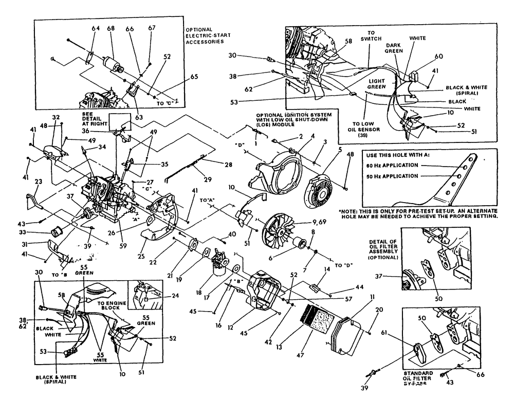 Gn Engine Trim Parts Drawing No. 81654 Diagram and Parts List for 0490-0-GN6,500  Briggs and Stratton Generator
